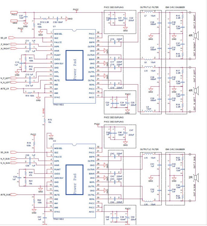 Усилитель звука класса "D" Aiyima 2.1 (2*50Вт + 100Вт) TPA3116 от Aiyima. Всё са